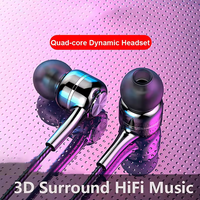 1PC Stereo In-Ear Earphone Earpiece With Microphone 3.5mm Earbuds Portable Universal HiFi Headphone for Apple/Android/Huawei