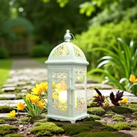 Metal Candle Holder Decorative Hanging Lantern Candlestick for Living Room Wedding Party Home Decor