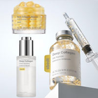 Korean Sbedt Deep Collagen Skin Care - Silk Peptide PDRN Ampoule, Boosting Serum, Retinol Capsule Cream, for All Skin Types