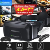 G04A IMAX 3D Movies Giant Screen Virtual Reality Glasses Google Cardboard Box VR Helmet for 4.5-7" Phone,Support Game Controller