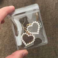 30Pcs Transparent PVC Jewelry Pouches Zip Storage Bag for Earring Necklace Jewelry Anti-Oxidation Display Packaging Bags K0