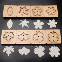 1Pcs Artificial Leather Punching Cutting Die For Maple Leaves/Ginkgo Leaves/Petals/Four-Leaf Clover, DIY Hand Cutting Craft Tool