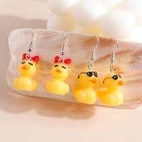 Aihua Cute Cartoon Animal Earrings Set Bowknot Sunglasses Duck Earring for Women Girls Trendy Jewelry Sets