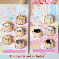 Cute Tiny Cat Enamel Pins Kawaii Kitten Metal Badge Cartoon Animal Brooch for Jewelry Accessory Gifts for Cats' Lovers 0.78''