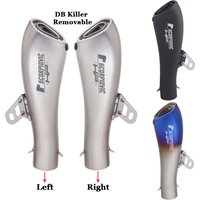 Left Right 60/51mm Universal Motorcycle Exhaust Muffler Pipe Escape moto db kille for Kawasaki Z1000 Z900 Ninja 250 S1000rr R3