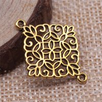 20pcs 22x28mm(0.87x1.1inch) 5 Colors Flower Connector Charms For Hand Crafts Making