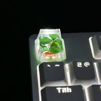 Original drop glue DIY resin high light four-leaf clover key cap True flower mechanical keyboard key cap 1pc