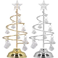 Christmas Tree Lamp Decoration LED Xmas Tree Type Night Lights Small Crystal Decorative Ornament For Gift Happy New Year