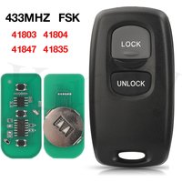 jingyuqin 433MHZ FSK 2 Buttons Remote Car Key For Mazda M6 2 3 6 Series 2003-2010 Ford Ranger Everest 41803 41804 41847 41835