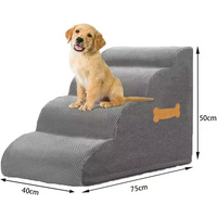 Pet Stairs for Large Dog Cat High Density Soft Sponge Small Dog Ramp Ladder Stair Extra Wide Non-Slip Steps for High Bed orCouch