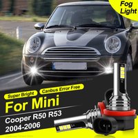2Pcs 200W 6000K Super Bright White LED Light Bulbs H11 Canbus No Error LED Car Front Fog Lamp For Mini Cooper R50 R53 2004-2006