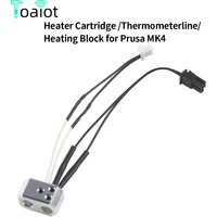 For Prusa MK4 Thermistor 24V 40W Heater Cartridge Thermometer Line Heating Block Kit Nozzle for 3D Printer Accessory Extruder