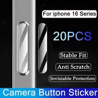 10/20PCS Side Tempered Glass For iPhone 16 Pro Max Camera Control Button Sticker Screen Protector Film For iPhone 16 Plus Button