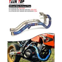 AliExpress TEEN TOP 50mm Motorcycle Exhaust Pipe For KTM 250EXC 540SXS 450 SX/SXS/XC 2004 Exhaust Header Offroad Bike Titanium Alloy Front Link Pipe