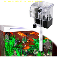【X】3 In 1 Small Aquarium Filter Small Tank Filter Suspension Oxygen Pump Water Purifier