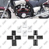 4Pcs Motorcycle Engine Decorative Cover Cap Kit Aluminum For Yamaha V-Max VMax 1200 1994-2007