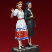 1/35 resin soldier model GK Paris civilian girl unassembled and unpainted DIY kit 78