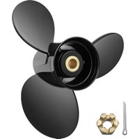 SucceBuy Outboard Propeller for OEM 3817470 3 Blades 14 1/4x21" Boat Propeller Replace Right-handed Aluminium w/ 19 Spline Teeth