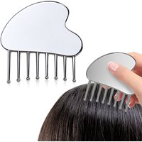 1pc Metal Massage Comb - Portable and Practical Head Relaxation Massage Tool - Guasha Board Comb