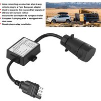 Trailer Connector Light Converter USA 4 Pin to EUR 7 Pin Adapter Stop/Brake Signal Separating 4 Pin to 7 Pin Trailer Adapter