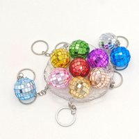 Colorful Disco Mirror Ball Keychain Pendant Birthday Carnival Wedding Valentine's Day Bar Party Gift Backpack Hanging Decoration