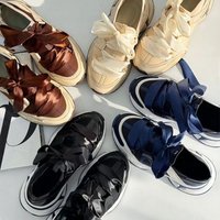 2 Cm Widened Silk Satin Shoelaces For German Training Shoes Silver Gray DIY Silk Ribbon Laces Sneakers Casual Sport Shoes Laces