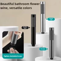 Stainless Steel Cylindrical Handheld Booster Shower Head Hotel Home Bathroom Universal Shower Head