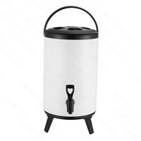 Colorful Stainless Steel Double-Layer Thickened 10L Large Capacity Insulated Barrel Cold Insulation Fruit Milk Stall
