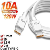 120W 10A Type C To Type C Cable Super Fast Charing Dual Type-C PD Charger Cable for iPhone Xiaomi Samsung Quick Charge Data Cord