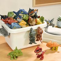 1/5/10 Pieces Finger Dinosaur Triceratops Tyrannosaurus Rex Children Model Toy Creative Finger Biting Interactive Toy Boy Gift