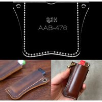 1set DIY acrylic template for handmade leather lighter bag, transparent acrylic pattern drawing mold, sewing design stencil
