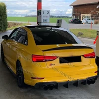 For Audi A3 S3 RS3 Limousine HK Style Carbon Fiber Rear Trunk Spoiler Car Wing 2013-2020