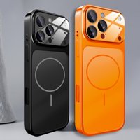 Original Glass Nano Matte Case For iPhone 17 Air 16 15 14 13 Pro Max 17Pro Magnetic For Magsafe Wireless Charging Armor Funda