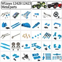 WLtoys 12428 12423 12427 12429 124006 Spare Parts Metal Upgrade Drive shaft Gearbox Pull rod Steering cup Swing the arm Gear