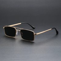 Trend Double Beam Sunglasses Retro Style New Punk Fashion Shades Women Trendy Luxury Brand Design Casual Anti-UV Sun Glasses