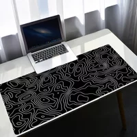 Strata Liquid Stains Black Mouse Pad 90x40 Topographic Big Mousepad Company Gamer Rug Deskmat Deskpad Personalized DropShipping