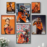1PC racing driver O-Oscar P-Piastri Poster Self-adhesive Art Waterproof Paper Sticker Coffee House Bar Room Wall Decor