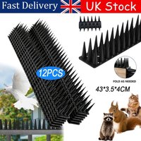 12Pcs Fence Wall Spikes Bird Deterrent Spikes Plastic Anti Climb Cat Animal Repellent For Garden Fences Birds Pigeons Spikes