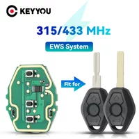 KEYYOU 3 Buttons Remote Circuit Board Car Key For BMW E36 E38 E39 E46 E53 E60 E61 E63 1/3/5/7 Series EWS System 433MHz 315MHz