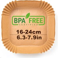 50/100PCS Air Fryer Disposable Paper Liner Airfryer Accessories Non-Stick Mat Round Square Baking Mat BBQ Plate Paper Roasting
