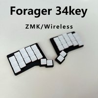 Forager 3x5 Low Profile Split Mechanical Keyboard PLA Case Hot Swap Kit Bluetooth Dual Mode Wireless Portable MIini Keyboard ZMK