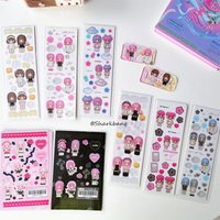 Sharkbang BOBO Full Set Series Decor Stickers Kawaii Bullet Coraltree Scrapbook Kpop Junk Sticker Postcards Korean Stationery