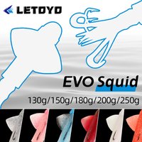 LETOYO EVO Soft Squid Bait Glow Fishing Trolling Lure Octopus Head Jig Luminous UV Squid Jig Deep Sea Boat Fishing Wobblers Bait