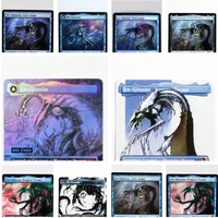(Jin-Gitaxias) Holo/Foil Magical Proxy Black Top Quality Proxy Playing Cards Progress Gathering Board Game Trading Cards