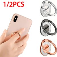 1/2pcs Phone Finger Ring Holder 360° Rotatable Fashion Circular Finger Ring Buckle Universal Phone Holder Grip for Xiaomi IPhone
