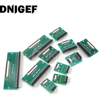 FPC FFC Adapter Board 0.5mm 1.0mm To 2.54mm Connector Straight Needle And Curved Pin 6 8 10 12 20 24 26 30 34 40 50 60 Pin