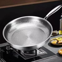 Frying Pan Titanium Pan With Lid Fish Scale Hammer Pattern Uncoated Non-stick Pan Induction Cooker Universal Steak Frying Pan