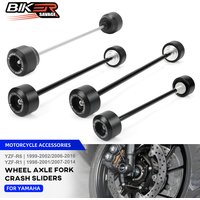 For Yamaha YZF R6 R1 1998-2016 Front Rear Wheel Axle Fork Crash Slider Protector Motorcycle Accessories Protection Pad YZF-R1/R6