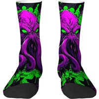 Gothic-style Cthulhu Octopus Print Men's Socks Comfortable and Breathable Socks Stylish and Fun for Street Horror Parties Socks