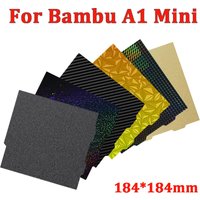184×184mm For Bambu Lab A1 Mini PEI PEO PET H1H Double side Magnetic Build Plate double sided Spring Steel 3d Printer Heated Bed